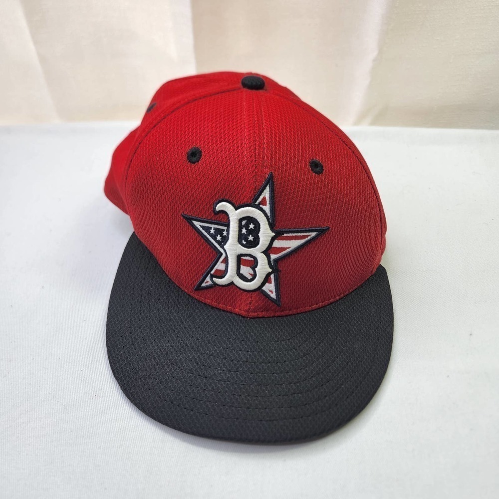 Era Boston Red Sox July 4th 59fifty Hat Cap On Field Design Size 7 1/4 Red